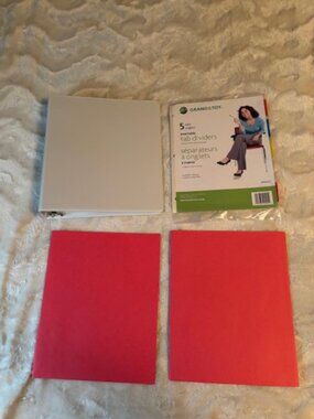 School Office Supplies Binder Folders Grand & Toy Tab Dividers Most New